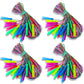 Honoson 100 Pcs Rainbow Jump Rope Bulk Valentines Day Gifts 7.8Ft Nylon Stripe Ropes With Handle Adjustable Colorful Party Favor