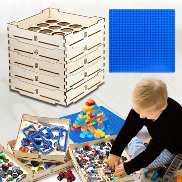 5 Tray Sorter Sifter Box Used For Lego, Storage Sorter Brick For Lego Blocks, Gift For Lego Lover, Gift For Teens And Adults, 4
