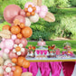 Boho Balloon Garland Arch Kit, Dusty Pink Orange Balloon Arch With Maca Pink Sand White Burnt Orange Latex Balloons For Girls Wo