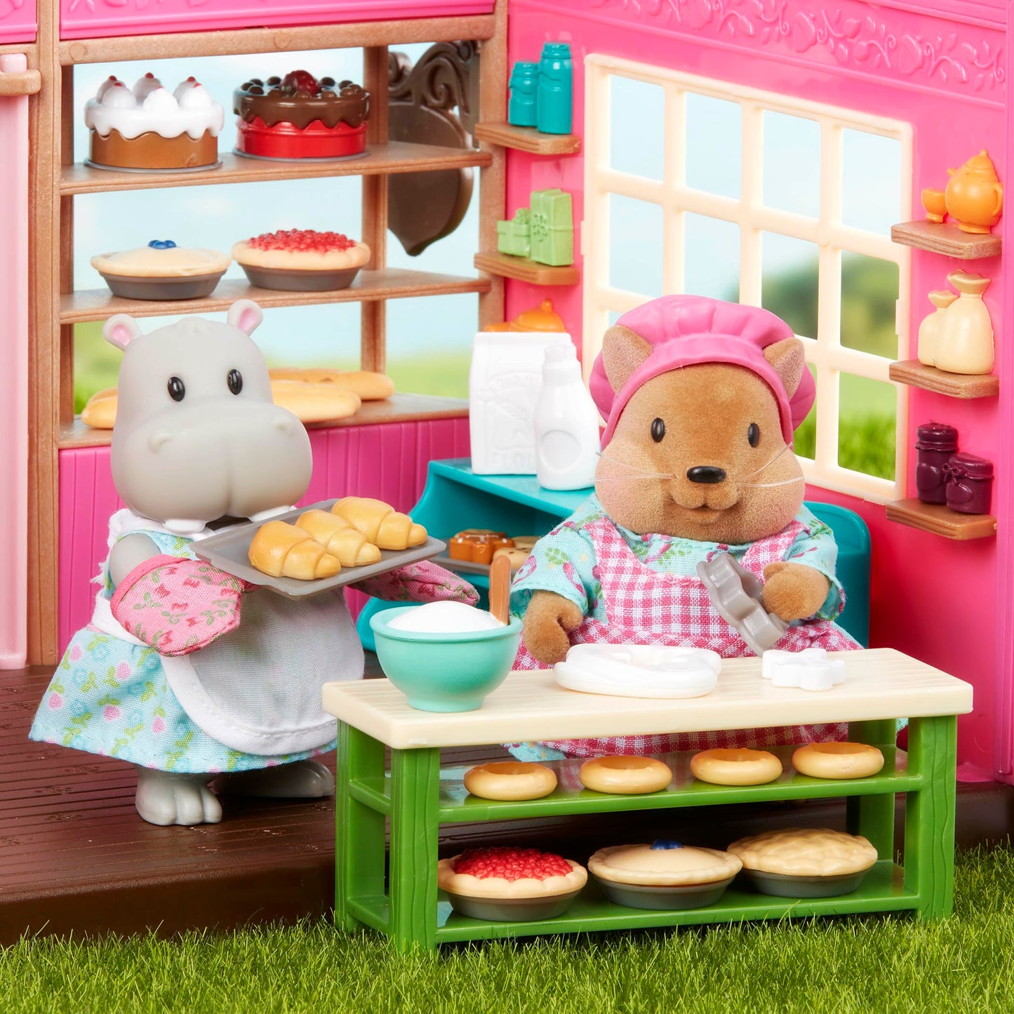 Lil Woodzeez - Tickle-Your-Taste-Buds Bakery - Dollhouse Playset With Furnitures & Accessories - Pretend Play Toy For Kids Age 3