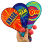 JaRu 23382 Ja-Ru Rainbow Paddle Ball (Assorted Color Pack of 12)
