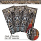 Tiamon Medieval Knight Photography Backdrop - Silver 3D Halloween Castle Entrance & Tablecloths - 3 Pack Party Decor