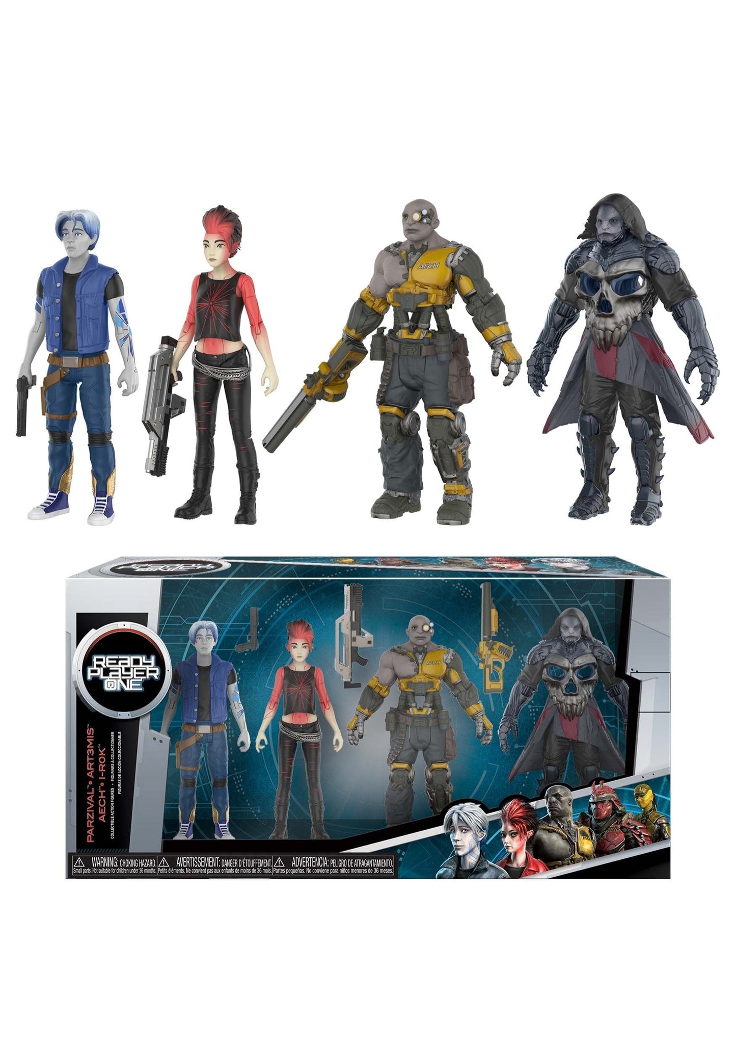 Funko Action Figure: Ready Player One Collectible Toy - Parzival, Aech, Art3mis, I-R0k, 3.75 inches, Vinyl, Multi Color, Model