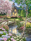 Springbok'S 500 Piece Jigsaw Puzzle Spring Chapel - Made In Usa