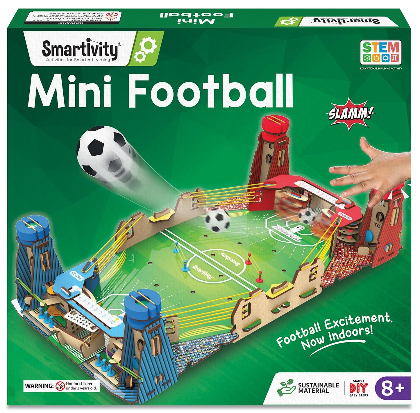 Smartivity Diy Mini Football, Soccer Table Stem Educational Fun Miniature Game Toys For Age 8 To 14, Toy For Boys & Girls 8-10-1