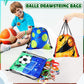 Fulmoon 140 Pcs Sports Party Favors Include Sports Drawstring Bag Mini Foam Sports Balls Bendable Pencil Sport Wristband Keychai