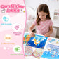 Fortand Gem Art Sticker Kit for Kids, 9x9 Inch, Pink-Unicorn, 8 Unicorn Themes, Crafts for Ages 4-12, Ideal Christmas Birthday Gift