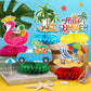 JULMELON 8PCS Summer Party Decorations Honeycomb Centerpiece, 3D Double Side Summer Beach Pool Party Table Toppers for Hawaiian