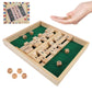 Gothink Shut The Box Dice Game - 2 Player Tabletop Version Classics Wooden Board Game With 4 Dice, Popular Pub Game, Family Stra