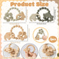 Silicone Teether Toys for Babies - 2ooya 3Pcs Animals Themed Teething Ring, Flower Leaves Baby Sensory Chew Toys with Rattles fo
