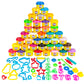 Kiddy Dough 40 Pack Of Birthday Party Favors Bulk Dough & Clay Pack - Includes Molded Animal Shaped Lids + 40 Shapes & Numbers D