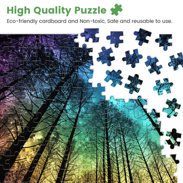 300 Pieces Puzzles For Adults | Aurora Forest Jigsaw Puzzles | Large 300 Piece Puzzle For Children Adults Seniors | Sturdy,Safe | Engaging & Educational Toys Great Gift For Boys Girls 20.5 X 15 In