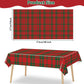 3 Pieces Christmas Tablecloth Buffalo Checkered Plaid Party Tablecover Red And Green Plastic Table Cloths Rectangle Xmas Theme P