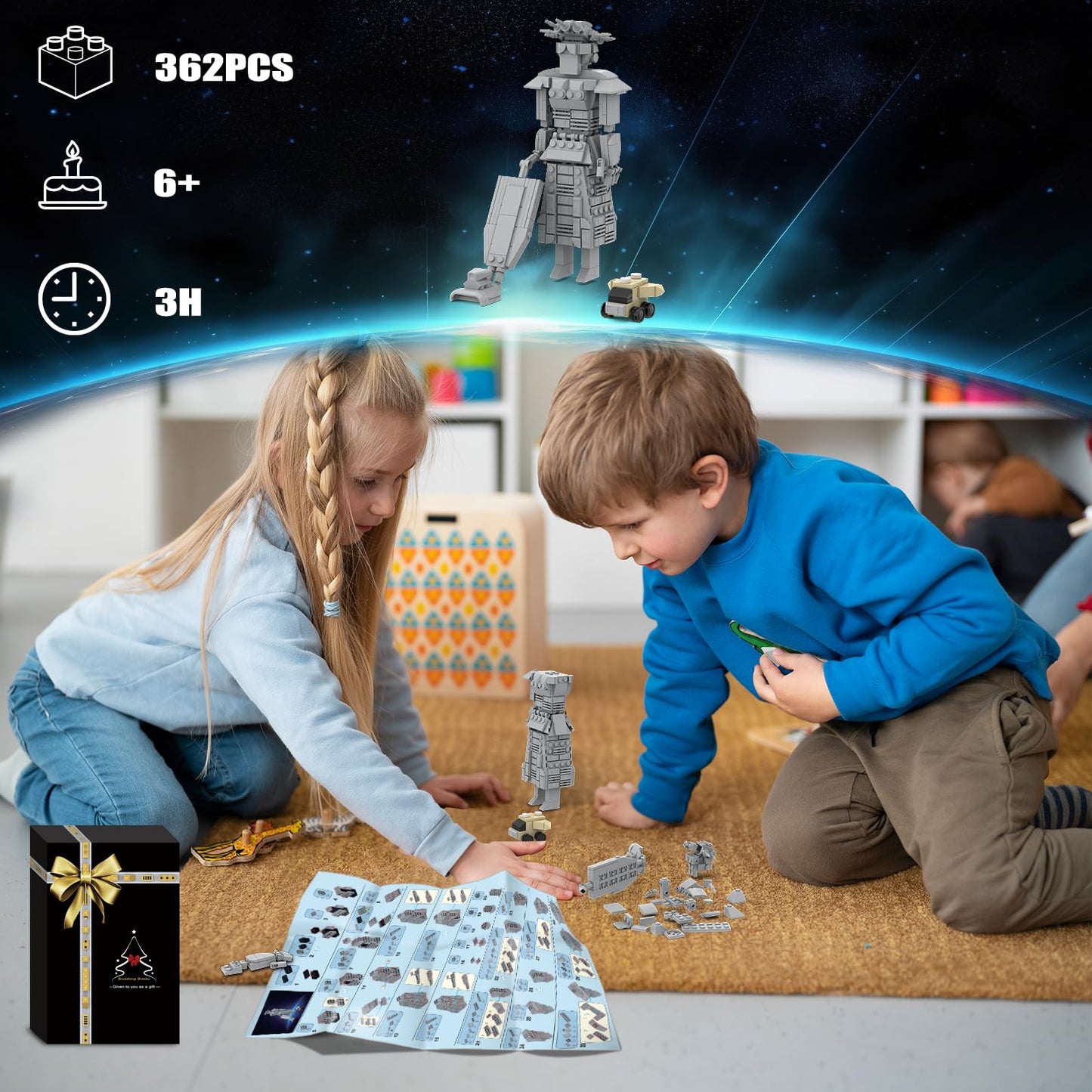 Generic Mega Maid Spaceballs Creative Building Kit for mature-themed Kids Desktop Building Set Toy Compatible with Lego Christmas Bithday Gift(362PCS)  Medium