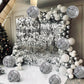 TONIFUL 8Pcs Large Disco 4D Giant Round Foil Balloon 22inch Big Mirror Metallic Mylar Sephere Balloons for Christmas New Year Bi