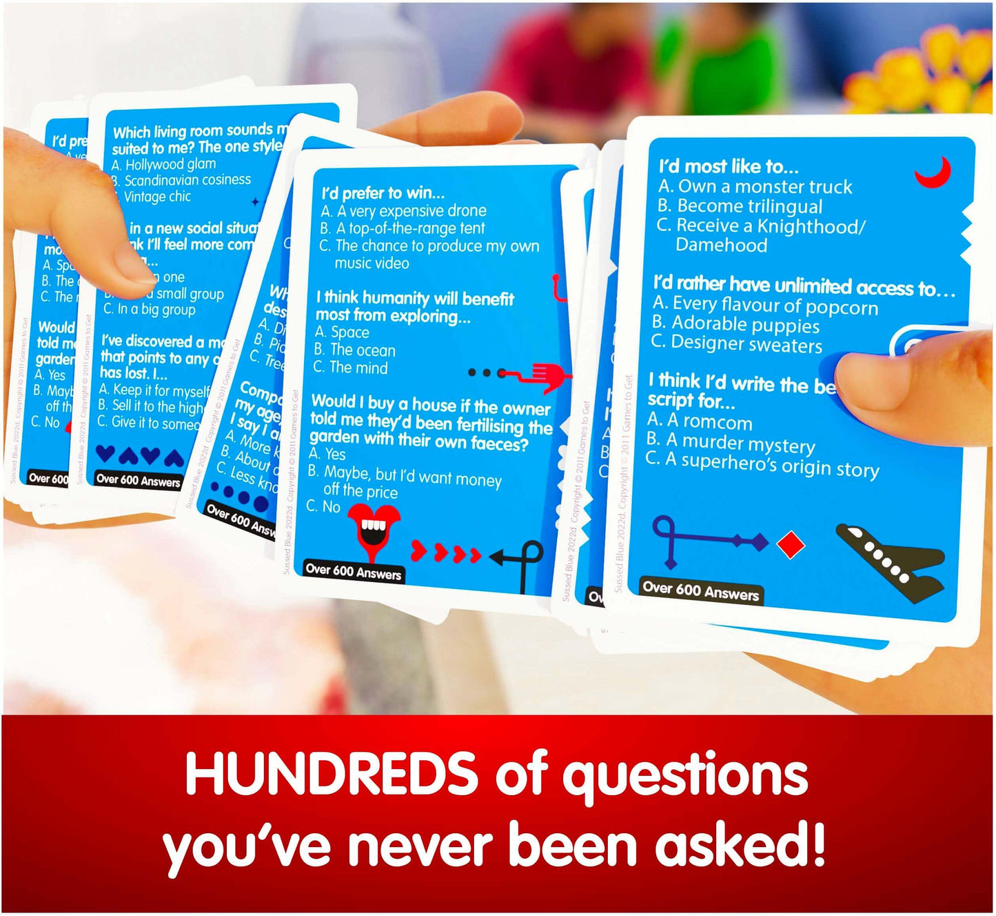 Sussed The Wacky 'What Would You Do?' Family Card Game - Fun Stocking Stuffer For Kids - 250 Questions With Dragons, Space & Magic - All Ages 8 And Up - Amazing Purple Deck