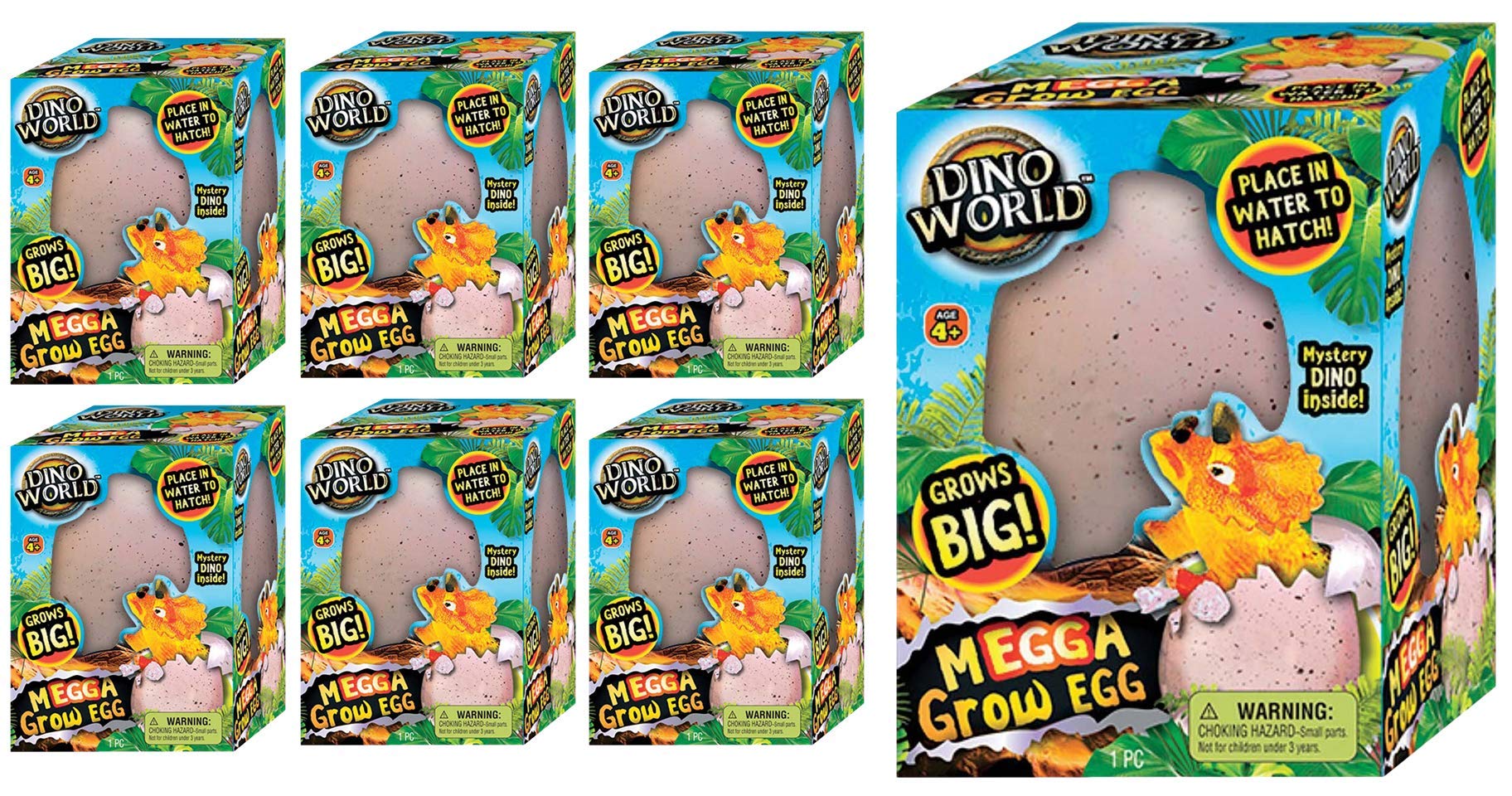 Ja-Ru Giant Dinosaur Egg Growing Toys (6 Eggs) Magic Surprise Hatching Toys For Kids. Hatch & Grow In Water Dinosaur. Bath Toy. Party Favors & Easter Basket Fillers. 1747-6S