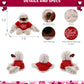 Dollibu I Love You Valentine Plush Sloth - Cute Soft Cuddly Stuffed Animal With Red Heart Shirt For Valentines Day, Birthday Pre