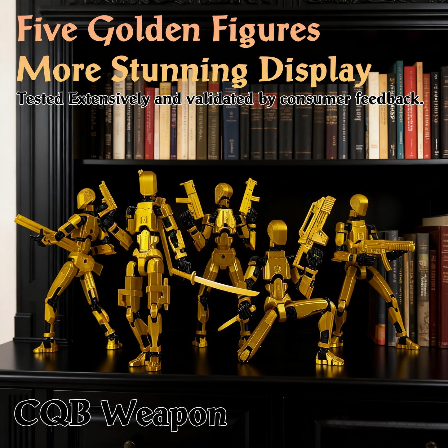 ?Assembled? T13 Action Figure Set  Giant decorative replica blade Titan 13 Robot Action Figure 3D Printed robo 13 Action Fidget Toys Dummy Figure Articulated  T13 for Collectors Desktop Decorations (Silver-Black)