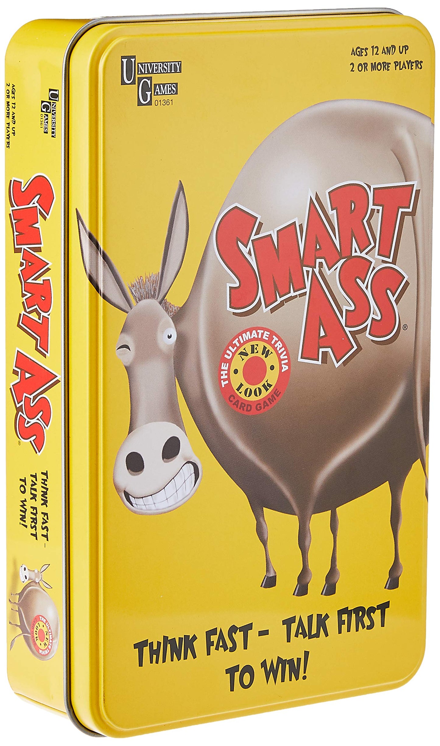 University Games, Smart Ass Party Card Game Tin, For 2 Or More Players Ages 12 And Up