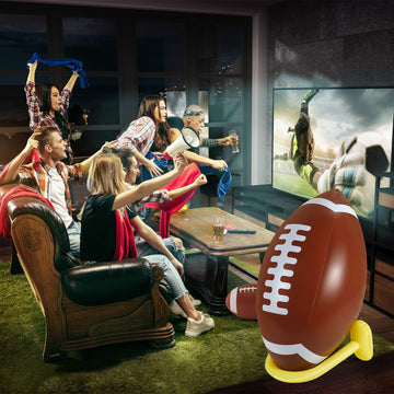 Sanwuta 37'' Giant Jumbo Inflatable Football With Tee Set For Football Party Decoration Inflatable Football Party Supplies Footb