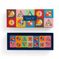 Galison Frank Lloyd Wright Domino Set - 28 Double Sided Colorful Geometric Patterned Wooden Domino Pieces