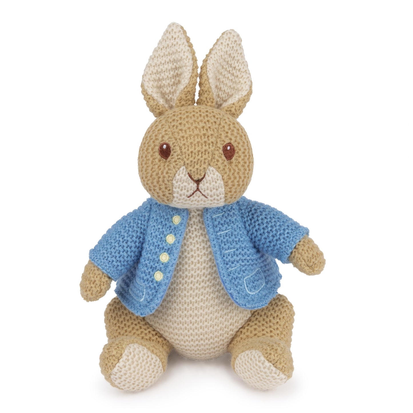 Gund Beatrix Potter Peter Rabbit Knit Plush, Easter Gift, Easter Bunny Stuffed Animal For Ages 1 And Up, Brown/Blue, 6.5