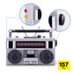 Max Build More Retro Building Bricks - Cassette Radio Model 83185D, 4.53" Plastic Set for Teens, Adults & Collectors