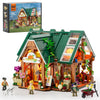 FUNWHOLE Farm-Store Lighting Building-Bricks Set, 1523 Pcs, LED Light Model F9029, Plastic for Adults and Teens