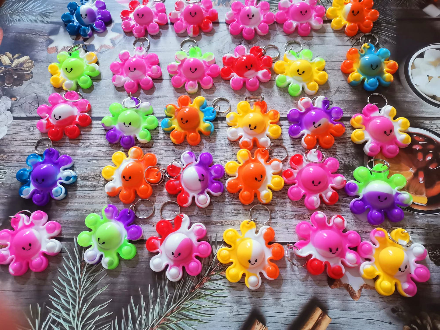 24 Packs Octopus Funny Small Summer Gift Unique Mini Item Assorted fidgets Toys for Kids Children Students Gifts from Classroom