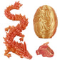 iBuddy 3D Printed Dragon Egg  Easter Egg with Dragon Inside  Pearlescent for Easter Basket Stuffer & Birthday Party Gift (Gold Red)