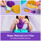 Kinetic Sand Mermaid Crystal Playset - 1lb Gold Shimmer Sand, Tools & Storage, Sensory Toy for Kids Ages 3+ - Model 6064333