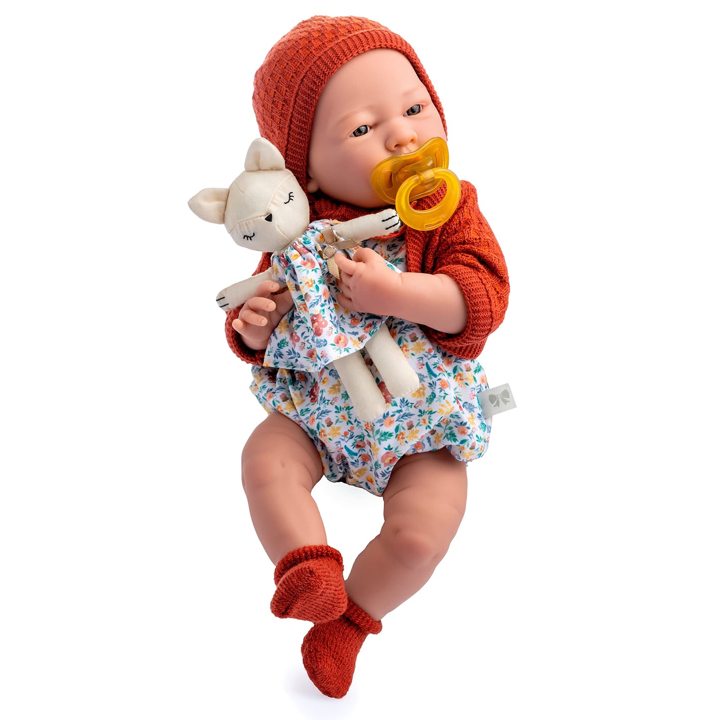 JC Toys Nature Collection 15" Anatomically Correct Vinyl Girl Baby Doll - Model 18066, Made in Spain