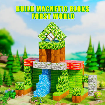 120Pcs Magnetic Blocks - Build Magnet World Edition, Magnetic Blocks For Kids Ages 3-5, 4-8, 8-12, Magnetic Toys For Boys & Girl