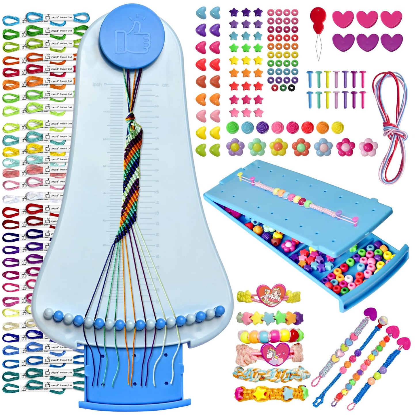 Friendship Bracelet Making Kit toys ,ages for 8 9 10 11 12 Year Old Girls, Kids Travel Activity Set,diy kit,Arts and Crafts Brac