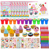 72 Pcs Ice Cream Coloring Book Party Favors Set, Candyland Donut Birthday Party Pinatas Goodie Bag Fillers,Cand Supplies Craft D