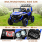 ALINUX 24V 4WD Ride on Car for Kids, 2 Seater Electric Cars Vehicles for Kids 3-8 Years with Remote Control, Bright LED Light, B