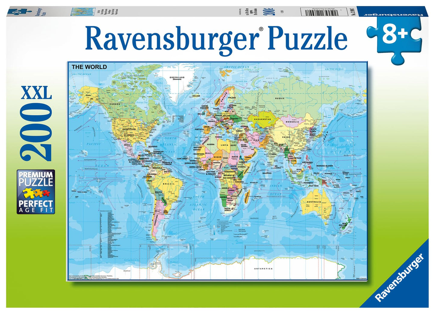 Ravensburger 200 Piece Kids Puzzle - Unique Fit, Cardboard, 20 x 14, Multicolor, Model 12890