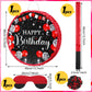 Sinmoe Birthday Piata with Stick Blindfold and Confetti for Boys Girls Men Women Birthday Party Supplies(Red and Black)