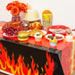 Fire Heroes Table Cloth Firefighter Themed Birthday Party Supplies Plastic Firefighter Table Cover Flame Theme Firefighter Table