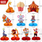 10 Pieces Carnival Party Decorations Circus Theme Party Decorations Carnival Centerpieces for Tables Cake Toppers Favors Supplie