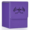 Uaono Card Deck Box For Yugioh Mtg Cards, 100+ Deck Case With 2 Dividers Fits Tcg Ccg, Pu Leather Card Storage Box Compatible With Collectible Trading Cards (Purple, Extinction Dragon)