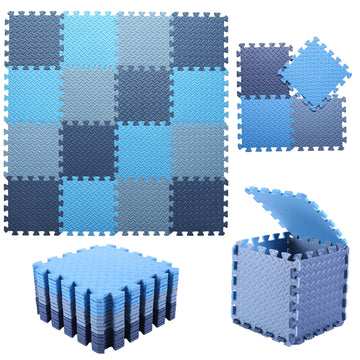 Foam Play Mat for Baby, 0.4 Inch Thick Foam Interlocking Floor Mats, Soft Non-Toxic Baby Playmat, Solid Colored Puzzle Play Mat 