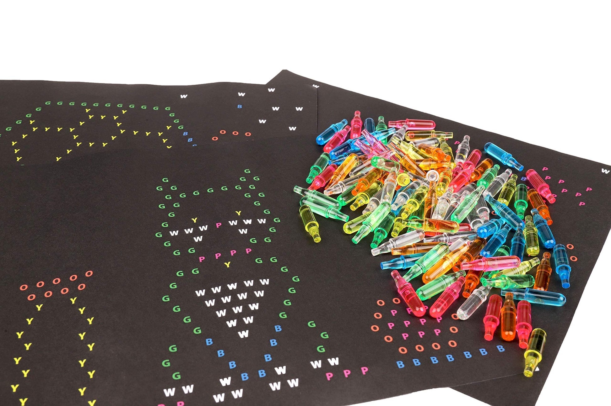 Lite Brite Peg and Template Refill Pack, Light Up Drawing Board Accessories, LED Drawing Board Pegs with Colors, Toys for Creati