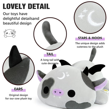 Onsoyours Original Cute Bat Cow Plushie, Soft Stuffed Cow Squishy Plush Animal Toy Cow With Wings Bat Pillow For Kids (Bat Cow,