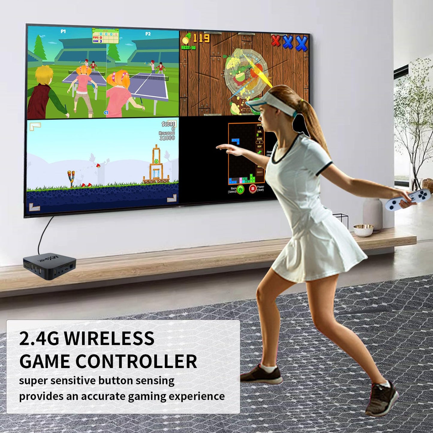 Yrprsodf Dance Mat For Kids And Adults, Double User Wireless Dance Pad Game For Tv, Exercise Dancing Mat For Family Games,Gifts