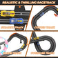 2-in-1 Slot Car Race Track Sets - Electric Race Car Track with 4 High-Speed Racing Cars  Dual Racing Game Lap Counter Circular Overpass Tracks  Remote Control Cars Toys/Gift for Boys Kids Ages 8-12