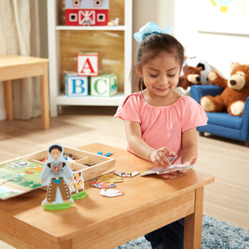Melissa & Doug Occupations Magnetic Dress-Up Wooden Pretend Play Set (82 Pcs) - Magnetic Dress-Up Dolls For Kids