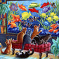 Vermont Christmas Company Kittens Fishing Jigsaw Puzzle 550 Piece