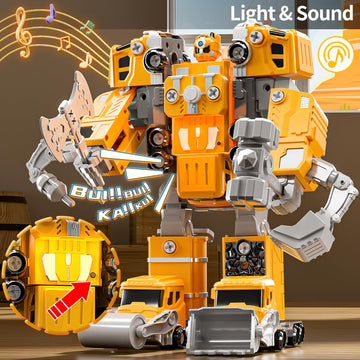 Watudou Toys For Ages 5-7, 5-In-1 Take Apart Vehicle Trucks Transform To Robot, 5 6 7 Year Old Boy Christmas Birthday Gift Ideas